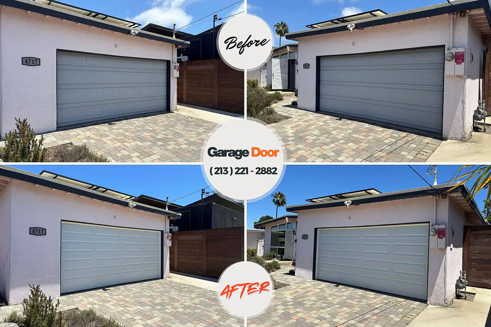 Before and after: garage door repair Shoal Creek, AL